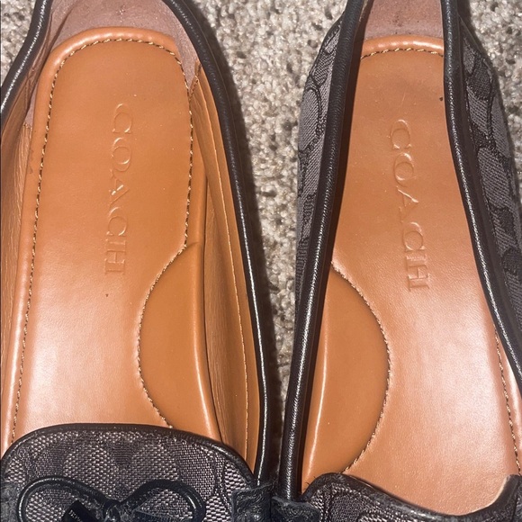 Coach Black and Gray Patterned Loafers - Picture 3 of 5